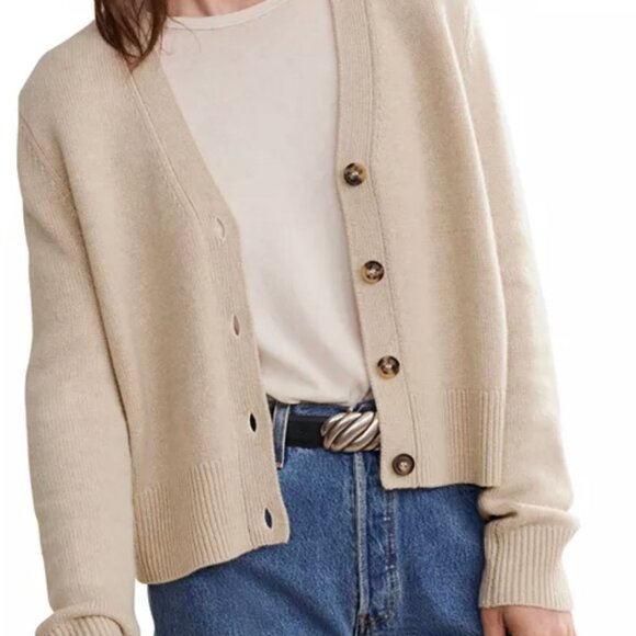 Jenni Kayne Colette Cashmere Cardigan in Camel - Picture 1 of 13